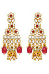 Peora Gold Plated Dulhan Kundan Faux Pearl Choker Necklace Earring Maang Tikka Jewellery (PF24N2950R) — thumbnail 5