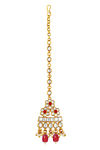 Peora Gold Plated Dulhan Kundan Faux Pearl Choker Necklace Earring Maang Tikka Jewellery (PF24N2950R) — thumbnail 6