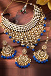 Peora Gold Plated Brass Kundan Necklace & Earring Jewellery Maang Tikka Set (PF25N1177B) — thumbnail 2