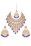 Peora Gold Plated Brass Kundan Necklace & Earring Jewellery Maang Tikka Set (PF25N1177B) — thumbnail 3