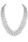 Peora Silver Plated Brass And Kundan Long Necklace Earring Set Jewellery (PF25N867RW) — thumbnail 4