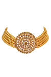 Peora Gold Plated Pearl Diamond Choker Necklace Round Earrings Traditional Jewellery (PF26N1374LCT) — thumbnail 5
