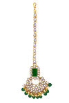 Peora Gold Plated Rani Padmavati Kundan Faux Pearl Choker Necklace & Earrings Maang Tikka Jewellery(PF26N1383G) — thumbnail 5