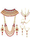 Peora Traditional  Brass Gold Plated Kundan Dulhan Bridal Jewellery Set (PF36BR10R) — thumbnail 2