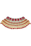 Peora Traditional  Brass Gold Plated Kundan Dulhan Bridal Jewellery Set (PF36BR10R) — thumbnail 4