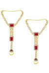 Peora Traditional  Brass Gold Plated Kundan Dulhan Bridal Jewellery Set (PF36BR10R) — thumbnail 5