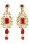 Peora Traditional  Brass Gold Plated Kundan Dulhan Bridal Jewellery Set (PF36BR10R) — thumbnail 8