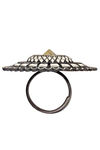 Peora Oxidised Silver Plated Afghani Tribal Vintage Retro Gypsy Adjustable Finger Ring (PF55R16) — thumbnail 3