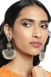 Peora Afghani Tribal Dual Tone Oxidised Silver Dangle Earrings Traditional Jewellery (PF66E109SG) — thumbnail 1