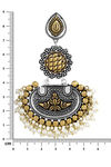 Peora Afghani Tribal Dual Tone Oxidised Silver Dangle Earrings Traditional Jewellery (PF66E109SG) — thumbnail 3