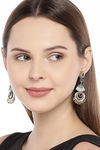 Peora Silver Plated Brass Ethnic Earrings Jewellary - Magenta — thumbnail 1
