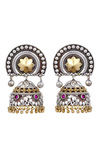 Peora Silver Plated Brass Ethnic Earrings Jewellary - Pink — thumbnail 2