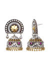 Peora Silver Plated Brass Ethnic Earrings Jewellary - Pink — thumbnail 4