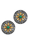 Peora Silver Plated Brass Ethnic Earrings Jewellary - Green — thumbnail 3