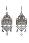 Peora Silver Plated Brass Ethnic Earrings Jewellary - Silver — thumbnail 3