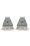 Peora Silver Plated Brass Ethnic Earrings Jewellary - Green — thumbnail 5