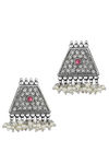 Peora Silver Plated Brass Ethnic Earrings Jewellary - Pink — thumbnail 2
