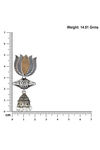 Peora Silver Plated Brass Ethnic Earrings Jewellary - Silver — thumbnail 3