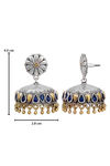 Peora Silver Plated Brass Ethnic Earrings Jewellary - Blue — thumbnail 4