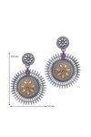 Peora Silver Plated Brass Ethnic Earrings Jewellary - Pink — thumbnail 4