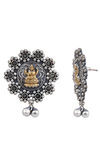 Peora Silver Plated Brass Ethnic Earrings Jewellary - Black — thumbnail 5