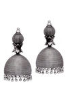 Peora Silver Plated Brass Ethnic Earrings Jewellary - Silver — thumbnail 2