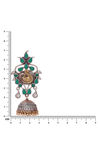 Peora Silver Plated Brass Ethnic Earrings Jewellary - Green — thumbnail 4