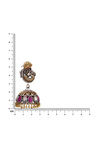 Peora Silver Plated Brass Ethnic Earrings Jewellary - Magenta — thumbnail 3