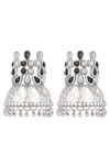 Peora Silver Plated Brass Ethnic Earrings Jewellary - Black — thumbnail 3