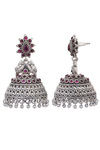 Peora Silver Plated Brass Ethnic Earrings Jewellary - Pink — thumbnail 4