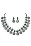 Peora Silver Plated Brass Ethnic Jewellery Sets Jewellary - Green — thumbnail 2