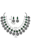 Peora Silver Plated Brass Ethnic Jewellery Sets Jewellary - Green — thumbnail 3