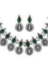 Peora Silver Plated Brass Ethnic Jewellery Sets Jewellary - Green — thumbnail 4