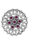 Peora Silver Plated Brass Ethnic Rings Jewellary - Pink — thumbnail 3