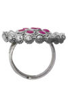 Peora Silver Plated Brass Ethnic Rings Jewellary - Pink — thumbnail 6