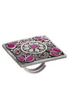 Peora Silver Plated Brass Ethnic Rings Jewellary - Magenta — thumbnail 2