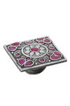 Peora Silver Plated Brass Ethnic Rings Jewellary - Magenta — thumbnail 4