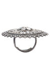 Peora Silver Plated Brass Ethnic Rings Jewellary - Silver — thumbnail 4