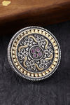 Peora Silver Plated Brass Ethnic Rings Jewellary - Magenta — thumbnail 2