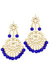Peora Gold Plated Brass Party Earrings Jewellary - Blue — thumbnail 2
