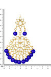 Peora Gold Plated Brass Party Earrings Jewellary - Blue — thumbnail 3