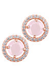 Peora Rose Gold Plated Alloy Party Earrings Jewellary - Pink — thumbnail 3