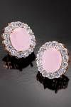 Peora Rose Gold Plated Alloy Party Earrings Jewellary - Pink — thumbnail 2