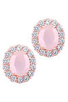 Peora Rose Gold Plated Alloy Party Earrings Jewellary - Pink — thumbnail 3