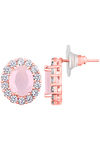 Peora Rose Gold Plated Alloy Party Earrings Jewellary - Pink — thumbnail 5