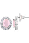 Peora Silver Plated Alloy Party Earrings Jewellary - Pink — thumbnail 5
