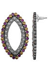Peora Gold Plated Brass Party Earrings Jewellary - Red — thumbnail 4