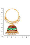 Peora Gold Plated Brass Party Earrings Jewellary - Maroon — thumbnail 3