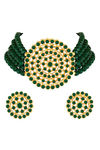 Peora Gold Plated Brass Party Jewellary Sets Jewellary - Green — thumbnail 3