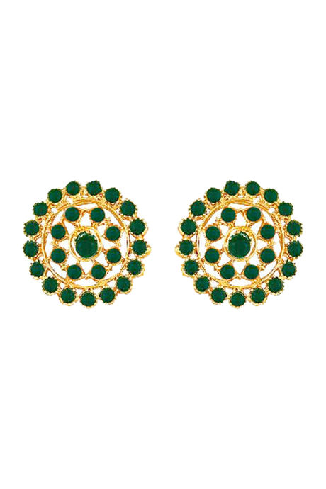 Peora Gold Plated Brass Party Jewellary Sets Jewellary - Green — image 7